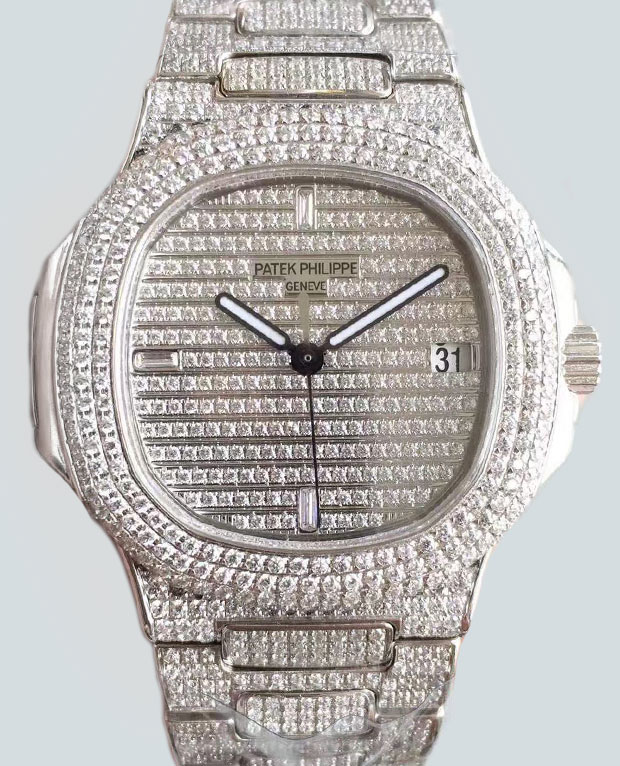 Watch Master Lab Diamonds custom setting on the entire watch
